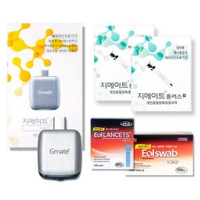 지메이트 스마트 플러스 C타입 혈당측정기 +시험지100매+침110개+솜100매 혈당계