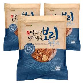 바른들식품 달구벌향기품은 보리 누룽지 1kg 국산 끓여먹는 누룽지 간식