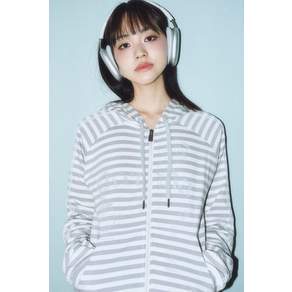 프렌다 PRENDA VINTAGE LOGO STRIPE HOOD ZIP-UP GRAY PRTVSSHZ04WC4