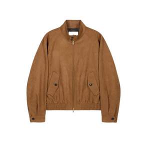 TNGT 우먼 W Faux 스웨이드 Harrington 점퍼 (Camel Brown) TNJU6F103CM