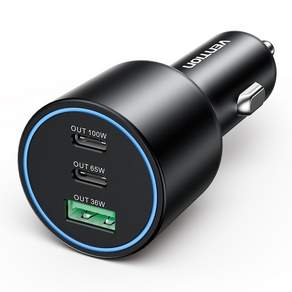 벤션 차량용 시거잭 트리플 165W PD PPS QC 멀티 고속충전기