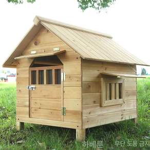 야외 원목 펫하우스 중형견 개집 견사 놀이터 1개