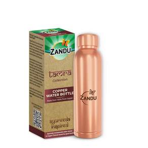 Zandu Copper Bottle 950ml - 100% Pure Copper BPA Free Water Bottle