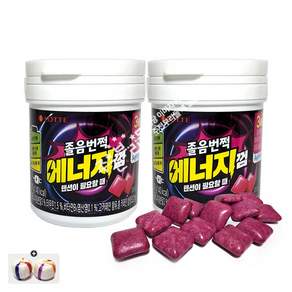 졸음껌 에너지 87g(용기) x 2통+자색옥춘사탕 20g 번들세트