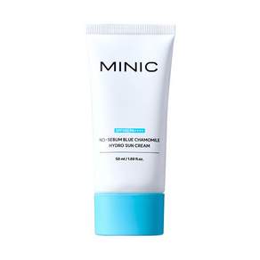 미닉 노세범 블루 캐모마일 쿨링 진정 수분 무기자차 선크림 SPF50+ PA++++ #눈시림없는 #무자극 #민감피부용 #밀림없는 #화잘먹선크림
