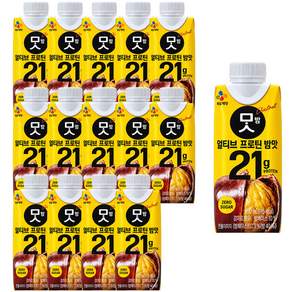CJ 제일제당 얼티브 프로틴 단백질 21g 맛밤 밤맛 250ml x 15개 당류 제로 슈가 단백질 음료