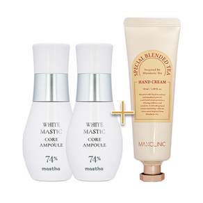 매스티나 화이트 매스틱 앰플 시즌4 코어 기미관리 최신상 30ml 2개+핸드크림 50ml