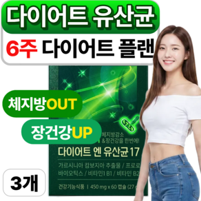 (비에날씬 BNR 17 12개주문시 증정) 다이어트 유산균 체지방감소 장건강 기능성 HCA 뉴트라코
