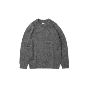 khaki 카키S Stock CREWNECK 크루넥 SWEATER 스웨터 BLACK 블랙 MELANGE 멜란지