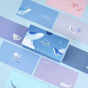 핑크풋 10000 고래 가로봉투 8종 x 12p