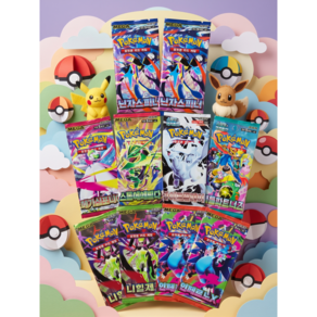 포켓몬카드 TCG [국내발송] [미개봉] 포켓몬스터카드 니힐제로 닌자스피너 메가심포니아 스톰에메랄다 화이트플레어 배틀파트너즈 인페트로 10팩 7종 어린이 선물 세트