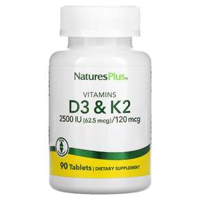 NaturesPlus 비타민D3 & K2 90정
