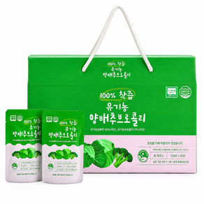 보성식품 더담 100%착즙 유기농양배추브로콜리 과채주스, 30포, 100ml
