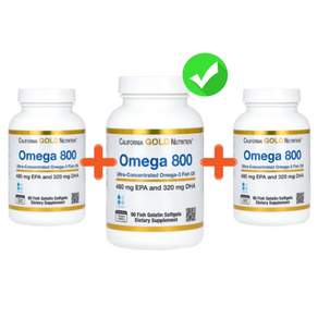 캘리포니아 골드 뉴트리션 오메가800 1000mg 30정 2팩 California Gold Nutrition Omega 800 1000mg 30 Softgels