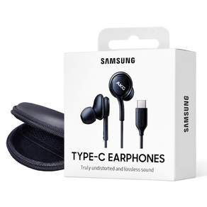 삼성 정품 AKG C타입 유선 줄 이어폰 게이밍 인이어 + 스토리링크 이어폰 파우치