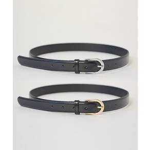 링서울 LINGSEOUL 선물옵션 25mm leather belt - silver/gold