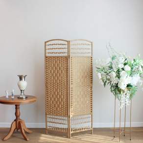 리빙엔터 인테리어파티션 라탄파티션 칸막이 가리개 가림막 병풍 공간분리 자바라칸막이