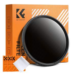 K&F CONCEPT 슬림 가변 ND 필터 ND2-ND400 + 청소용 천 3장