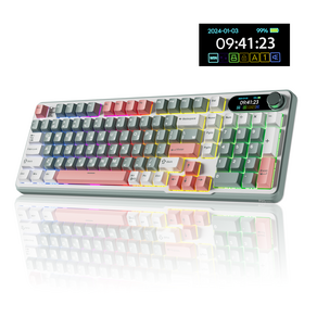 RK ROYAL KLUDGE 무선 블루투스 기계식 키보드 RGB 저소음 게이밍 키보드 98키 한국어 자판 RGB