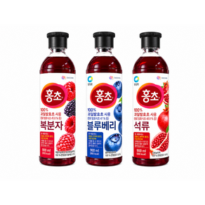 청정원 홍초 석류+복분자+블루베리900ml