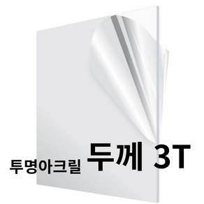 니즈앤니즈 아크릴판 재단 3T 투명 40cm
