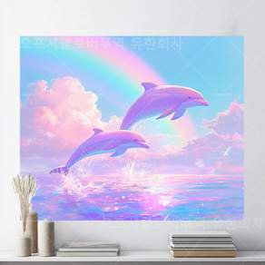 보석십자수 캔버스형 50x40cm 액자형 DIY세트 풍경 인물 꽃식물 풍수 장식화 큐빅 십자수 대형 가정 장식품