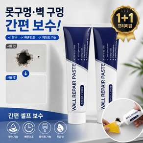 벽 보수제 퍼티 못구멍 메우기 벽 구멍 복원 균열 보수 방수 셀프보수 1+1