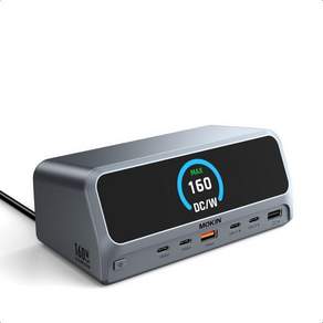 MOKiN 도킹 스테이션 2.26인치 LCD 스마트 디스플레이 듀얼 HDMI 10Gbps USB A/C 포트 기가비트 이더넷 Dell HP Lenovo 등을 위한 최대 출력 1