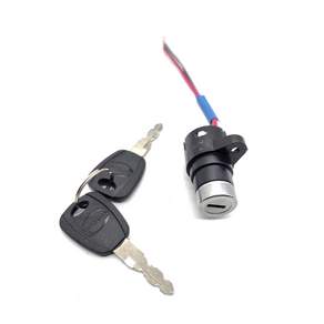 전동스쿠터 전원 배터리 키박스 키스위치 부품, 2단 키스위치 소 19.5MM, 블랙, 1개, 19.5MM 소 2단