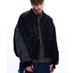 RSSC KNIT MIXED MA-1 JUMPER - BLACK
