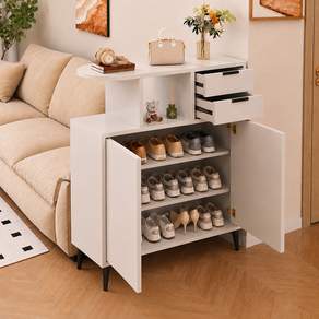 신발장 크림풍 현관 신발장 다기능
