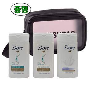 도브 여행용 4종세트 샴푸 바디워시 세트 50ml 3종 + 중형워시백 1종