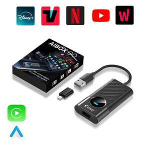 [3년 무상 품질 보증]ANNIBER 무선 애플 카플레이 안드로이드 오토 호환 3in1 AiBox 유튜브 넷플릭스 티빙 웨이브 왓챠 OTT 시청 가능 현대 기아 차량 호환 동글