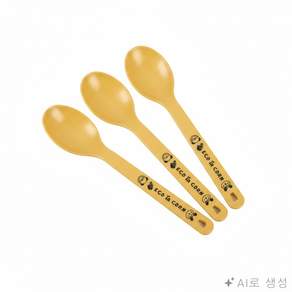 나비쌤 옥수수 주니어 스푼4P 세트 우동스푼 빙수스푼 티스푼