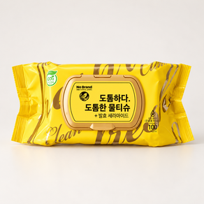 노브랜드 도톰한 캡형 물티슈 100매 x 10팩