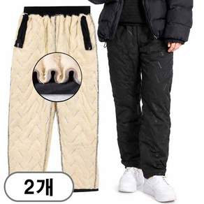 차쿠 남성 양털 방한 바지 겨울 작업바지 털바지 패딩바지 조거팬츠 솜바지 1+1 혹한기 일자타입
