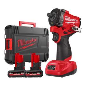 밀워키 M12 FIW2F12-502X 충전 12V FUEL 임팩트 렌치III 1/2 고성능 5.0Ah 2개 세트