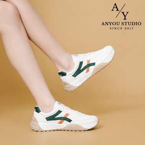ANYOU 여성 미끄럼방지 스니커즈 캐주얼 발편한 운동화
