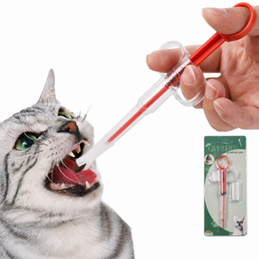 YSHI고양이 강아지 올인원 투약기 반려동물 약먹이기 간편 투약 도구 키트 가정 반려동물 일상 약복용용