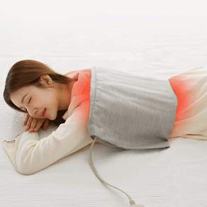 전자파차단 원적외선 기능성 복부 허리 온열찜질기, 온열찜질기(커버포함), 그레이계열, Bae-ddashi