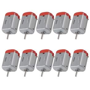 10개 마이크로 130 DC모터 강자성 브러시 모터 3V~12V 25000RPM DIY 장난감 자동차 리모컨 취미용 엔진 모터 레드