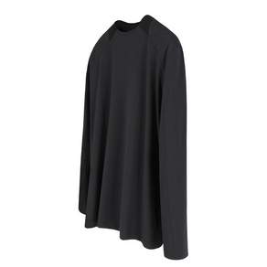DGNAK 스프레드 카라 핑거홀 티셔츠 (블랙) PF1TS1919