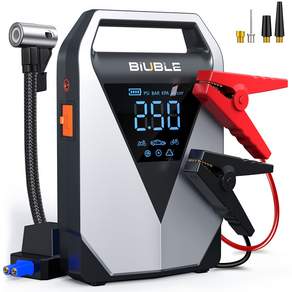BIUBLE 4000A 자동차 긴급시동 점프스타터 대용량 보조배터리 에어펌프 스마트 점프 케이블 12V