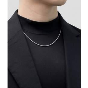 BASSCLEF 사각 체인 남자 목걸이 써지컬 스틸 CLEF Square Chain NEC