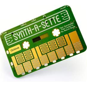 SynthaSette 오리지널 카세트 크기의 아날로그 신디사이저 이 포켓 신디사이저로 이동 중에도 멜로디를 하거나 전도성을 사용하여 나만의 바나나 키보드를 만들어 보세요