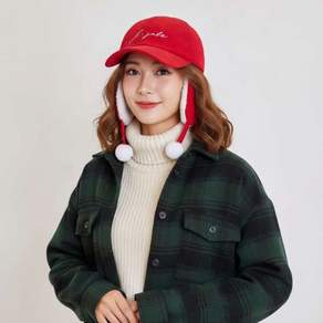 J.JANE 코듀로이 귀도리 볼캡 Corduroy ear flap ballcap (Red)