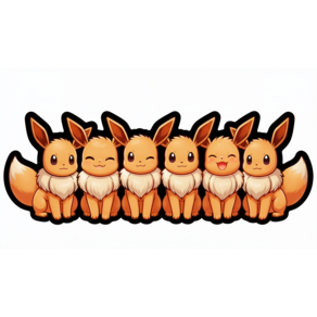 포켓몬스터 이브이 스티커 자동차 차량용 스티커