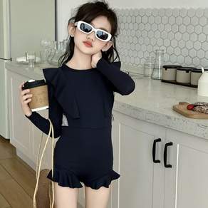 여아 쉬폰 프릴 수영복
