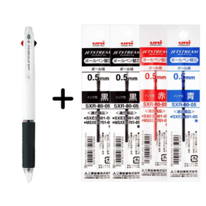 더주니 제트스트림 3색 볼펜 SXE3-400-05 멀티펜 + 리필심 세트 0.5mm
