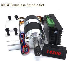 스핀들모터 WS55-140 브러시리스 300W 스핀들 고속 0.3KW 공랭식 스핀들 모터 DC 36V 12000 RPM MACH3 ER11 콜릿 52mm 클램프 포함